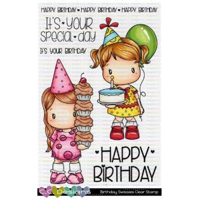 C.C. Designs Clear Stamps - Birthday Swissies